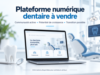 Plateforme numérique spécialisée dans le secteur dentaire à vendre REF#17200