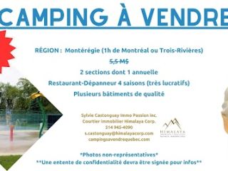 Camping à vendre en Montérégie avec mini maison et chalet REF#16818