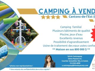 Magnifique camping familial à vendre en Estrie REF#16738